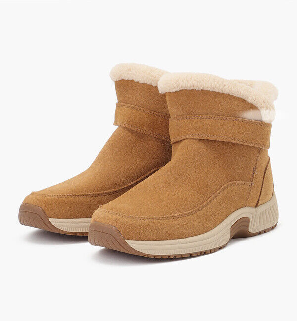 Orthofeet「【オーソフィート】ブリス ミディアム/キャメル スエードレザー/ブーツ レディース」|ロングブーツ|