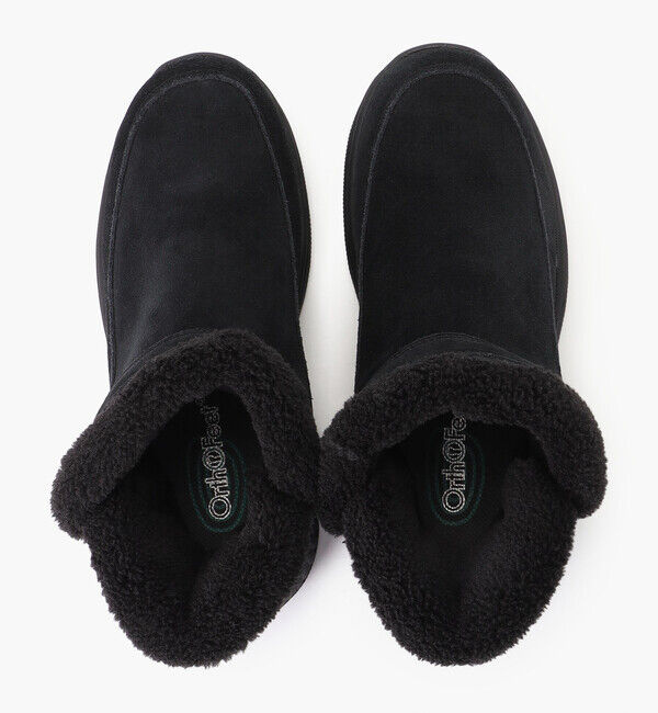 Orthofeet「【オーソフィート】ブリス ミディアム/ブラック スエードレザー/ブーツ レディース」|ロングブーツ|