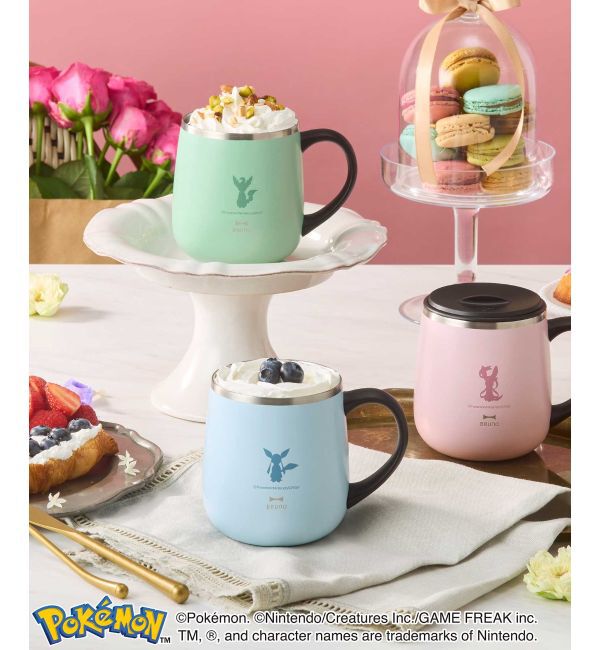 BRUNO「イーブイフレンズ 蓋つきステンレスマグ short」|グラス・マグカップ|