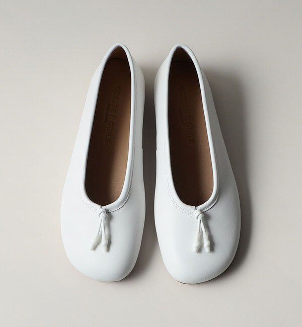 ODETTE E ODILE「オブリークバレエ フラット10&uarr;」|バレエシューズ|WHITE
