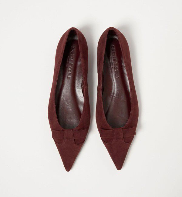 ODETTE E ODILE「ウィングリボンポインテッド フラット20&uarr;」|パンプス|WINE
