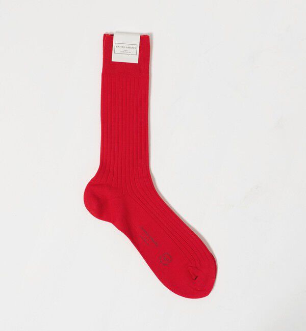 UNITED ARROWS「カラー リブソックス」|ソックス|RED