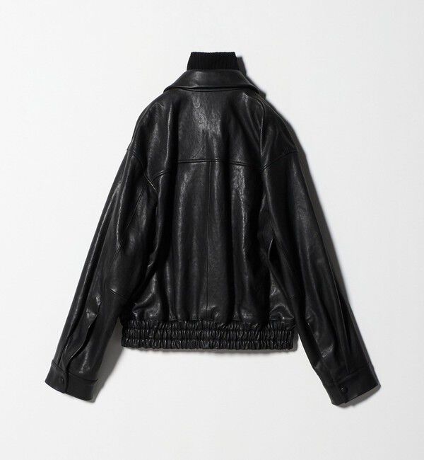 AEWEN MATOPH「＜AEWEN MATOPH＞リブカラーレザーブルゾン」|ライダースジャケット|