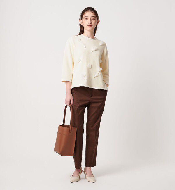 UNITED ARROWS「BROCHE  フラワーモチーフ ニット」|ニット・セーター|