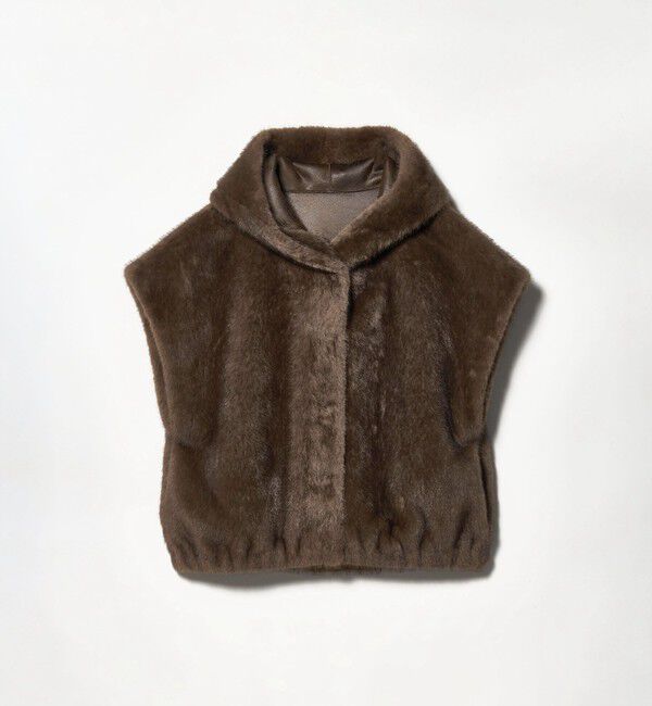 UNITED ARROWS「＜STUDIO AR＞OLENA リバーシブル フェイクファー ベスト」|ベスト・ジレ|
