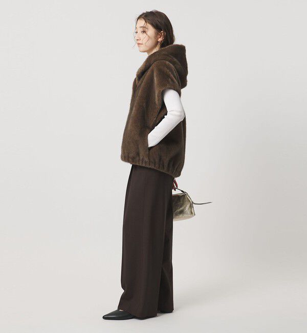 UNITED ARROWS「＜STUDIO AR＞OLENA リバーシブル フェイクファー ベスト」|ベスト・ジレ|