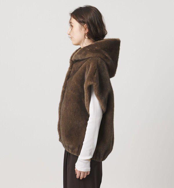 UNITED ARROWS「＜STUDIO AR＞OLENA リバーシブル フェイクファー ベスト」|ベスト・ジレ|