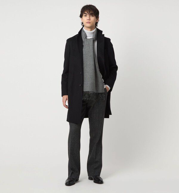 UNITED ARROWS「カシミヤ リバーシブル ハウンドトゥース マフラー」|マフラー|