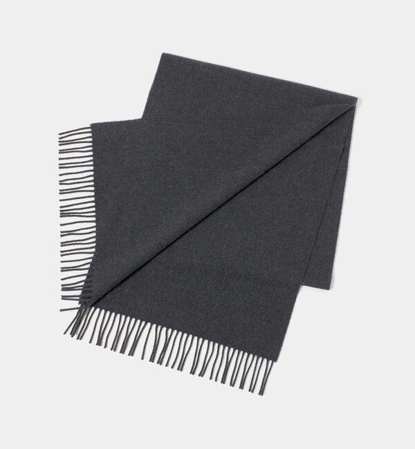 UNITED ARROWS「【別注】＜Johnstons of Elgin＞2PLY ソリッド カシミヤマフラー」|マフラー|DK.GRAY