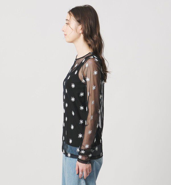 UNITED ARROWS「チュールフラワー カットソー ‐ウォッシャブル‐」|Tシャツ・カットソー|