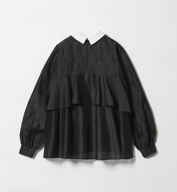 UNITED ARROWS「GISHA 2トーン ジャガード ブラウス」|シャツ・ブラウス|