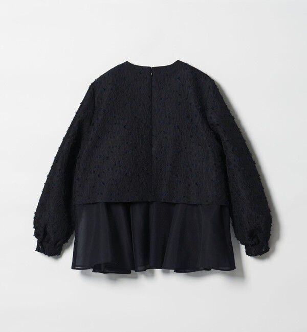 UNITED ARROWS「フラワー カットジャガード コンビブラウス」|シャツ・ブラウス|