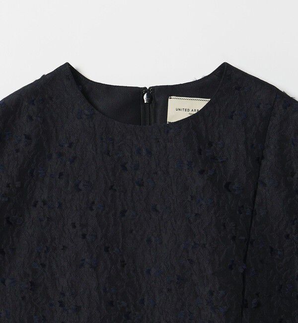 UNITED ARROWS「フラワー カットジャガード コンビブラウス」|シャツ・ブラウス|