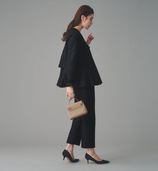 UNITED ARROWS「フラワー カットジャガード コンビブラウス」|シャツ・ブラウス|