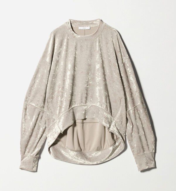 ASTRAET「＜ASTRAET＞ベロア スソジップ クルーネックカットソー」|Tシャツ・カットソー|