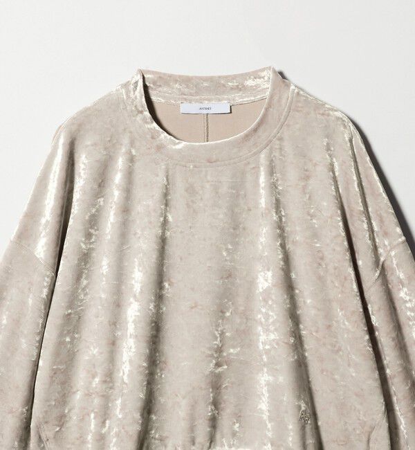 ASTRAET「＜ASTRAET＞ベロア スソジップ クルーネックカットソー」|Tシャツ・カットソー|
