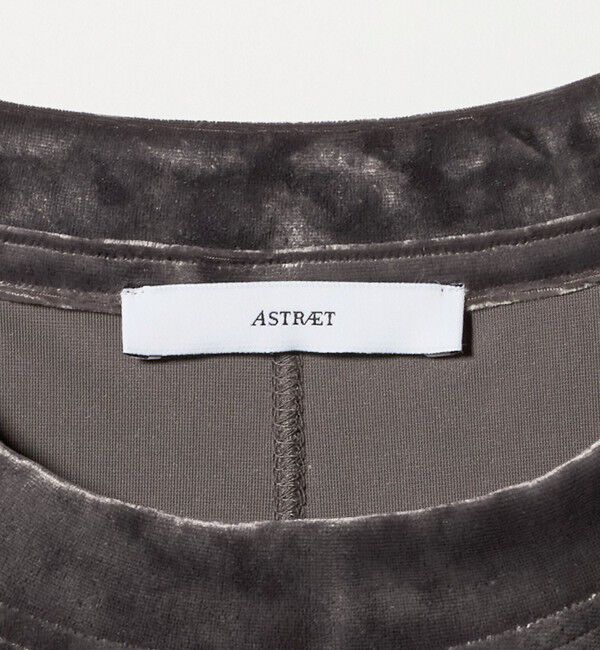 ASTRAET「＜ASTRAET＞ベロア スソジップ クルーネックカットソー」|Tシャツ・カットソー|