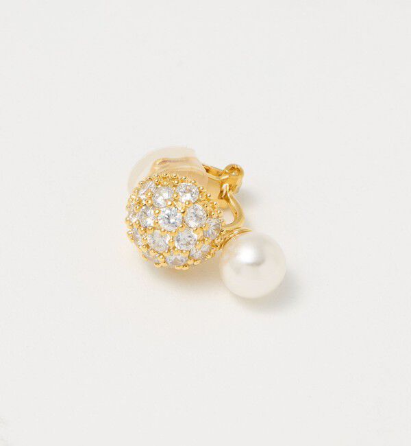 UNITED ARROWS「パヴェボール＆イミテーションパール イヤリング」|イヤリング|