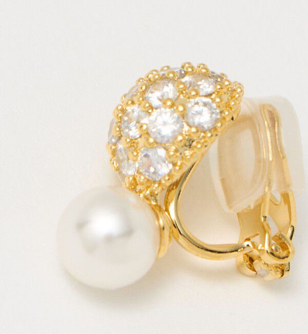 UNITED ARROWS「パヴェボール＆イミテーションパール イヤリング」|イヤリング|