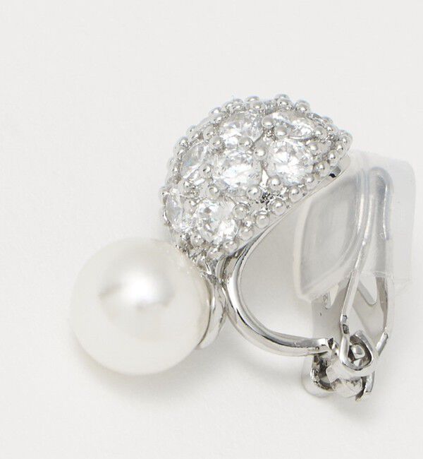 UNITED ARROWS「パヴェボール＆イミテーションパール イヤリング」|イヤリング|