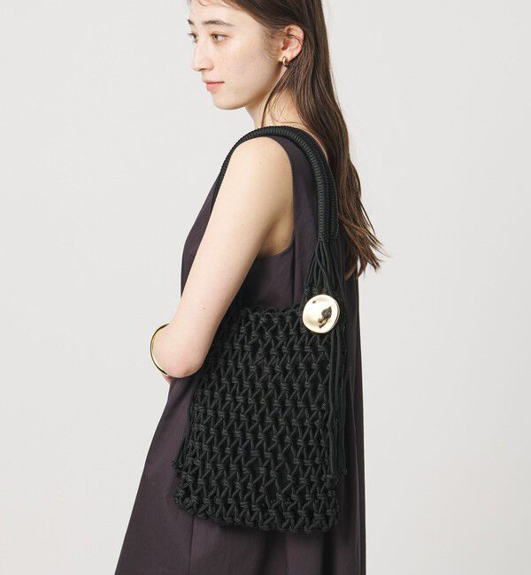 UNITED ARROWS「コードメッシュ トートバッグ」|トートバッグ|BLACK