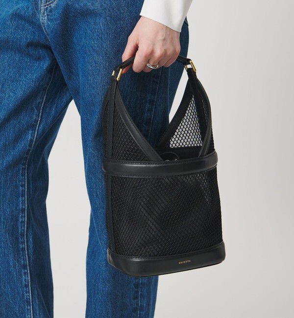 UNITED ARROWS「＜ORSETTO＞LUME TULE バッグ」|ハンドバッグ|BLACK