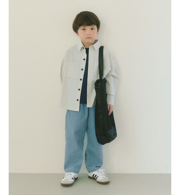 UNITED ARROWS green label relaxing「ストレッチデニム ストレートパンツ / キッズ  100cm-160cm - ストレッチ -」|デニム|