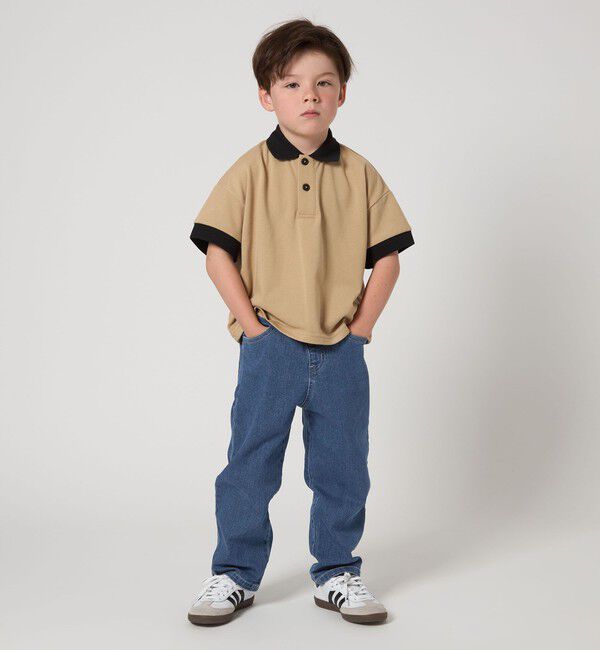 UNITED ARROWS green label relaxing「ストレッチデニム ストレートパンツ / キッズ  100cm-160cm - ストレッチ -」|デニム|