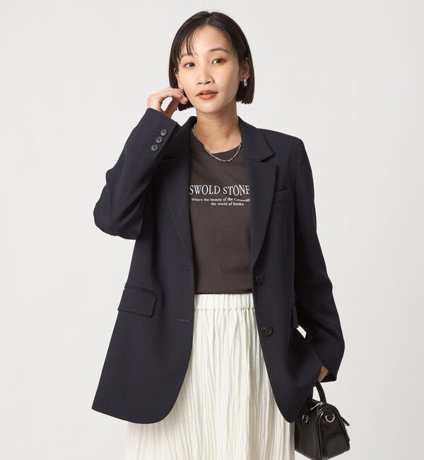 UNITED ARROWS green label relaxing「ツイル テーラード 2ボタン ジャケット」|テーラードジャケット|NAVY