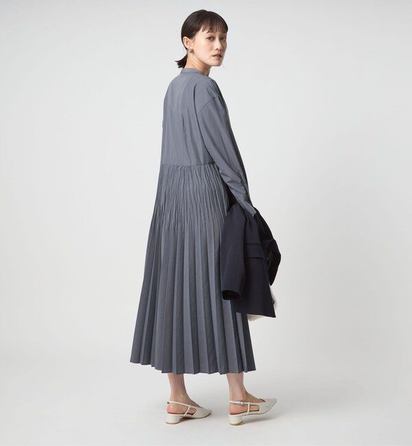 UNITED ARROWS green label relaxing「［size SHORTあり］ワッシャー プリーツ ロングスリーブ ワンピース」|ワンピース|