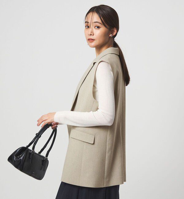 UNITED ARROWS green label relaxing「Greed グリード メランジ テーラード ジレ ウォッシャブル ストレッチ」|ベスト・ジレ|