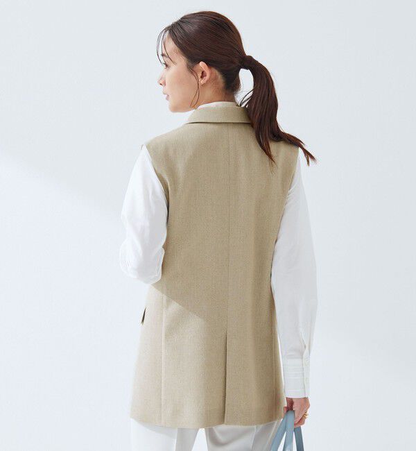 UNITED ARROWS green label relaxing「Greed グリード メランジ テーラード ジレ ウォッシャブル ストレッチ」|ベスト・ジレ|