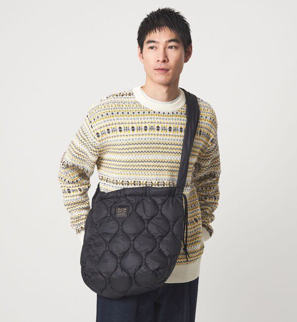 UNITED ARROWS green label relaxing「＜TAION＞ソフトシェル  ダウン ショルダーバッグ」|ショルダー・メッセンジャー|BLACK