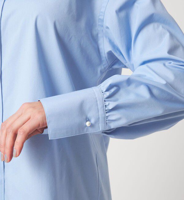 UNITED ARROWS green label relaxing「フェイクパールボタン シャツ」|シャツ・ブラウス|