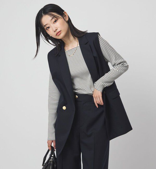 UNITED ARROWS green label relaxing「ブライトリブ ボートネック ロングスリーブ カットソー」|Tシャツ・カットソー|