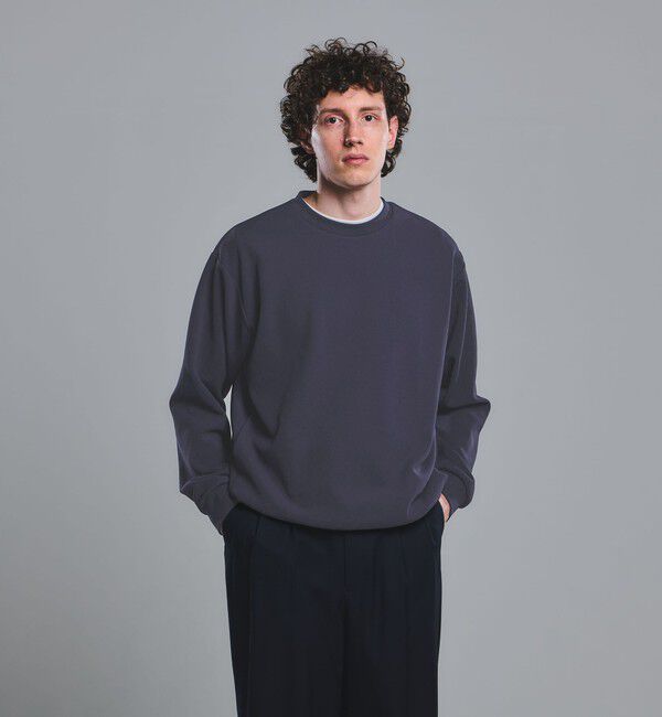 UNITED ARROWS green label relaxing「アムンゼン ツイル クルーネック ロングスリーブ カットソー -UVカット・吸水速乾・抗菌-」|Tシャツ・カットソー|NAVY