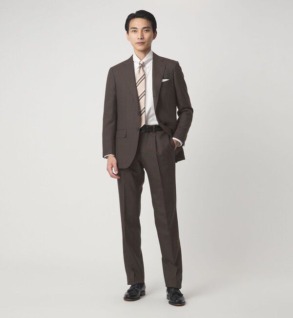 UNITED ARROWS green label relaxing「VITALE BARBERIS CANONICO ラスティック 無地 CLS 1プリーツ スーツパンツ セットアップパンツ」|スーツ|