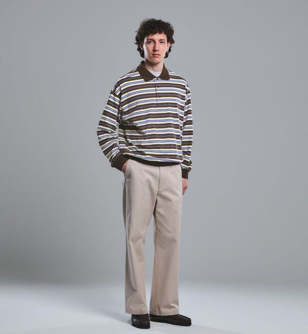 UNITED ARROWS green label relaxing「【別注】＜UMBRO＞ボーダー 長袖 ポロシャツ」|ポロシャツ|