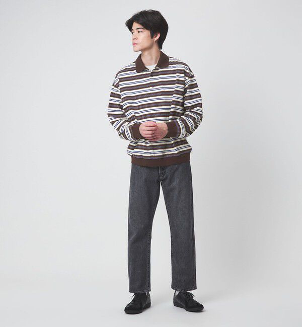 UNITED ARROWS green label relaxing「【別注】＜UMBRO＞ボーダー 長袖 ポロシャツ」|ポロシャツ|