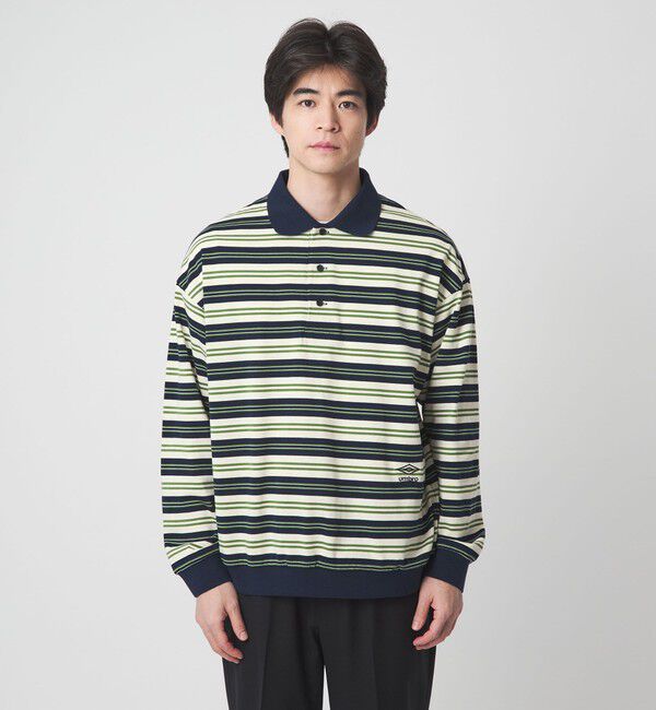 UNITED ARROWS green label relaxing「【別注】＜UMBRO＞ボーダー 長袖 ポロシャツ」|ポロシャツ|