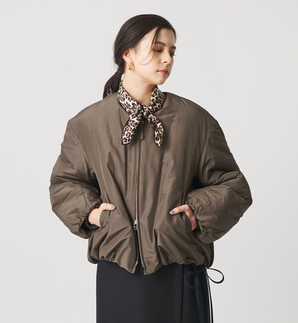 BEAUTY&YOUTH UNITED ARROWS「ポリエステルブレンド ノーカラーバルーンジップブルゾン」|ブルゾン・スタジャン|