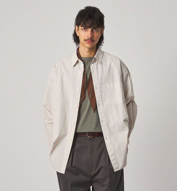 STEVEN ALAN「＜Steven Alan＞ ガーメントダイ ポプリン レギュラーカラー シャツ LOOSE」|シャツ・ブラウス|