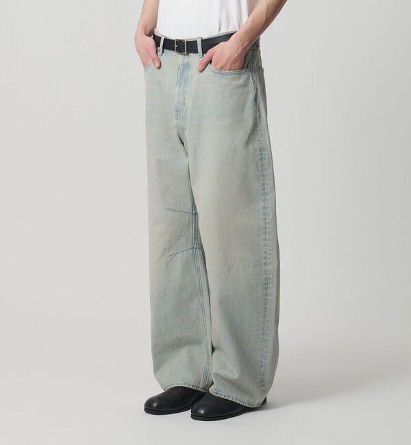 MONKEY TIME「デニム カーブ パンツ」|チノ|LT.BLUE