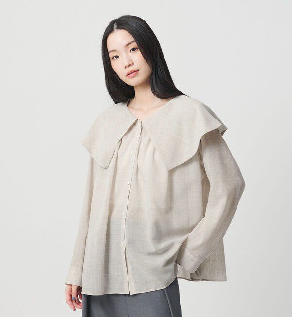 BEAUTY&YOUTH UNITED ARROWS「ポリエステル ビッグカラーシャツ 防シワ ウォッシャブル」|シャツ・ブラウス|