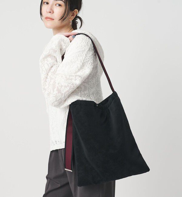 BEAUTY&YOUTH UNITED ARROWS「ラインテープ ショルダーバッグ」|ショルダー・メッセンジャー|BLACK