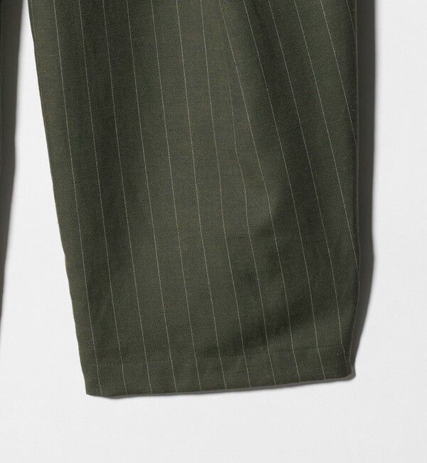 BEAUTY&YOUTH UNITED ARROWS「麻ブレンド ストライプ タブ タックパンツ」|スラックス|