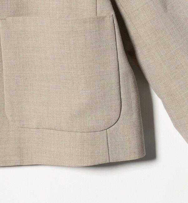 BEAUTY&YOUTH UNITED ARROWS「ポリエステルブレンド カラーレス ショートジャケット」|ノーカラージャケット|