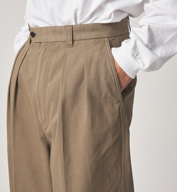 STEVEN ALAN「＜Steven Alan＞ ガーメントダイ ハイツイスト イン ツープリーツ ドレス トラウザーズ」|スラックス|