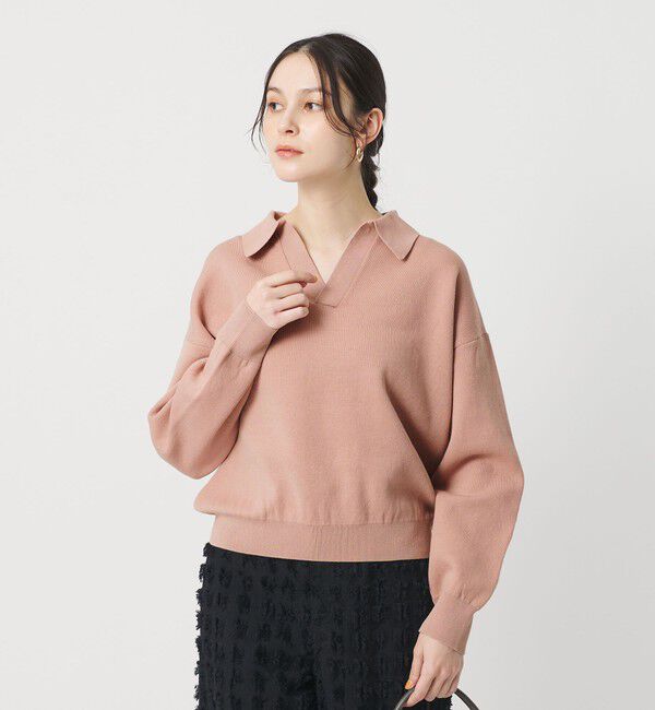 BEAUTY&YOUTH UNITED ARROWS「【WEB限定 Wardrobe DAILY MINIMAL】スキッパーニットプルオーバー ウォッシャブル」|ニット・セーター|
