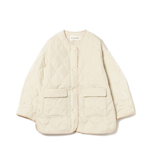 Ray BEAMS 「キルティング ノーカラー ブルゾン」|ブルゾン・スタジャン|